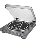 Audio-Technica at-LPGO-BT fully automatic wireless belt-drive turntable, gun-metal/black with clear dust cover