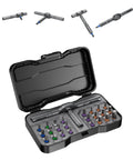All In One 24 In 1 Magnetic Ratchet Screwdriver Set with detachable handle and S2 steel bits in a portable case