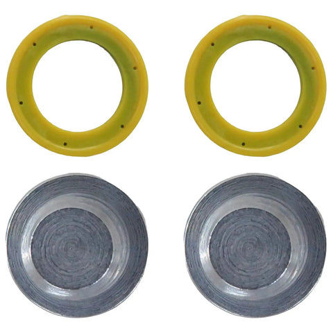 Seize The Day With This Premium 2X Lower Unit Oil Drain Plug Seal Kit For Mercruiser Stern Drives That Totally Stops Gear Lube Leaks And Blocks Water Seepage To Shield Your Drive From Serious Rusty Damage Inside The Hull. 2 yellow rubber seals and 2 metal gaskets