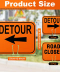 Knock It Out At Job Site With This Bulk Pack Of Six Traffic Cone Arrow Signs Featuring Reversible Orange And Black Plates Cleared For Highway Detours Roadwork And Parking Lots Built From Bulletproof Weather Resistant Pvc For Reliable Daily Hustle size details
