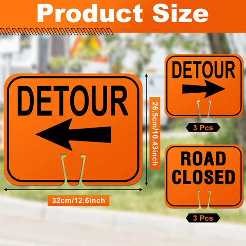 Knock It Out At Job Site With This Bulk Pack Of Six Traffic Cone Arrow Signs Featuring Reversible Orange And Black Plates Cleared For Highway Detours Roadwork And Parking Lots Built From Bulletproof Weather Resistant Pvc For Reliable Daily Hustle size details