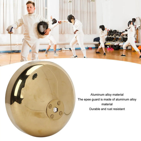 Gold finish aluminum alloy epee guard; Fencing Epee Hand Protector Guard Pro-Grade Aluminum Alloy Construction With Gold Finish