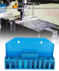 Beefy 58mm T Slot Clamp Kit Hardened Stud Clamp Set For Lathe And Milling Machines M14 with blue storage box on workbench