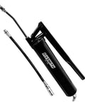 FIXSMITH lever-action grease gun with 12-inch reinforced hose and 7-inch extension, black metal body