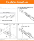 Installation instructions for Heavy Duty Soft Close Drawer Slides And Replacement Socks That Glide Like Butter With Zero Jamming Issues Featuring A Rock Solid Rear Bracket For Full Extension Cabinet Drawers Rated At Two Hundred Pounds.