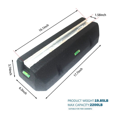 Heavy-Duty Condenser Pad For Outdoor Mini Split AC And Heat Pump Systems, Anti-Vibration Rubber Isolator Ground Stand