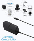 12V 1A Power Supply AC to DC Adapter 100-240V Input 12W Plug And Play For LED Strip Lights CCTV Cameras And More With 5.5x2.5mm Or 2.1mm DC Plug Perfect For Home Office Studio And DIY Projects., black AC-DC adapter with cable and barrel plug