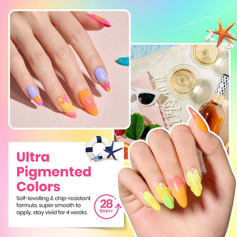 36 Colors Gel Nail Polish Set With Base Coat Top Coat Matte And Glitter Top Coat Soak Off UV Gel Nail Polish Kit For DIY Nails