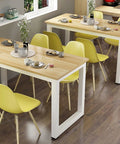 Rock Solid White Metal Table Legs Heavy Duty Industrial Rustic DIY Bench Supports Cold Rolled Steel Square Frame Super Sturdy Build for dining table.