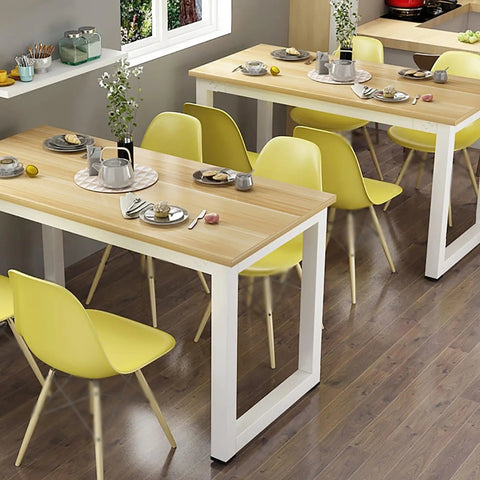 Rock Solid White Metal Table Legs Heavy Duty Industrial Rustic DIY Bench Supports Cold Rolled Steel Square Frame Super Sturdy Build for dining table.