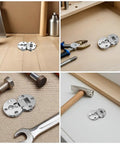 Concealed Cabinet Hinges 90 Degree Flip Adjustable Four Pack Zinc Alloy Flush Mounted For Hidden Doors
