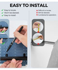 Instructional guide for Thirty Pack Matte Black Cabinet Pulls Three Inch Cabinet Handles With Five Inch Overall Length And Drill Mounting Template