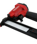 18 Gauge Straight Strip Brad Nailer That Works Like A True Straight Shooter For Fast Finish Carpentry shows loaded brad strip.
