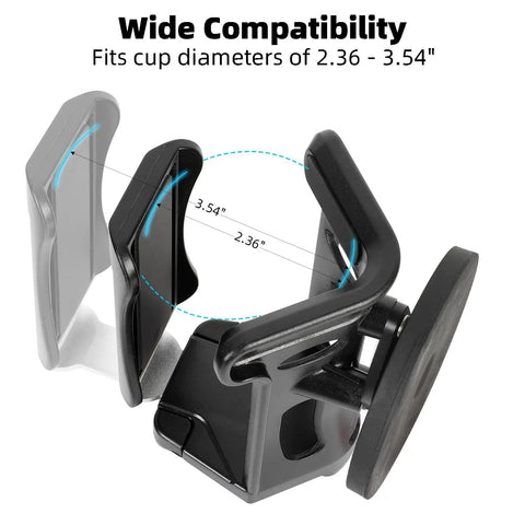 Heavy Duty Magnetic Cup Holder With 88 lb Grip, 12 Neodymium Magnets, Adjustable 2.36 to 3.54 Inch Diameter, open view