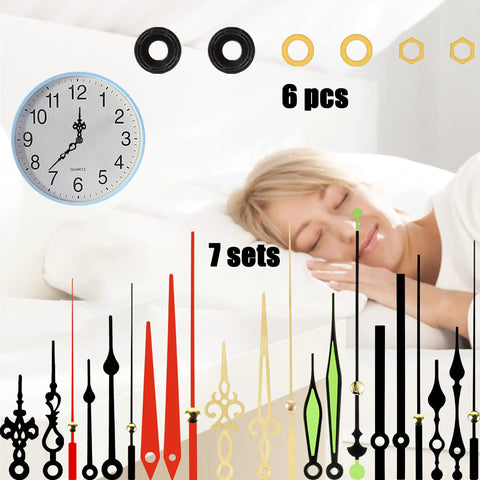High Torque Quartz Clock Movement Kit With 2 Movements, 7 Pairs Of Hands, Gaskets, Hooks, and wall clock example