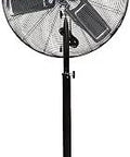 High Velocity Pedestal Fan For Home Office And Shop 120V Stand Up Air Circulator With Aluminum Blade Non Oscillating Three Speed Settings