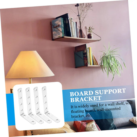 4 Pack Heavy Duty Right Angle Shelf Brackets Outside Corner Wall Mounts Built To Lift Serious Weight Steel L Brackets with wall shelves