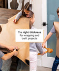 Kids crafting with Straight Up Premium Brown Kraft Paper Roll Hella Thick For Rustic Gift Wrapping And Diy Crafts Large Thirty Inches Wide By One Hundred Fifty Feet Long Made In Usa Knockout Value Pack.