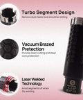 FOCSTOL diamond core drill bit, front view, 1-3/8 in (35 mm), 5/8-11 thread, laser-welded with vacuum brazed protection