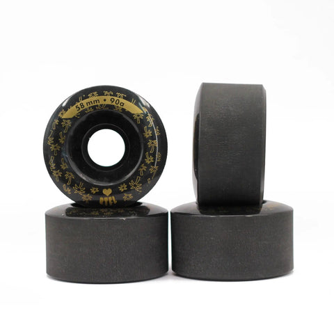 Outdoor Roller Skate Wheels 32x58mm 90A Black 4 Pack For Park Ramps Street Bowls And Outdoor Quad Skating Durable Urethane