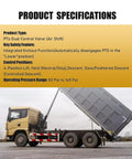 Dump truck with raised bed using Power Take Off PTO Control Valve Air Kit With Switch For Dump Trucks And Tippers In Cab Pneumatic Hoist Valve For Smooth Lift Hold Lower