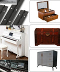 No Nonsense 12 Pack Piano Hinges Built Like A Tank With Rust Proof 304 Stainless Steel For Heavy Duty 12 Inch By 1.2 Inch Continuous Cabinet And Woodworking Projects shown with various applications.