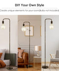 Dope Bronze Industrial Floor Lamp 63 Inch Standing Light With E26 Socket Full Metal ETL Listed Modern Stand Up Lamp in three room styles