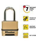 Two Pack Heavy Duty Padlocks Weather Resistant With Resettable Four Digit Combination for Outdoor Gates and Storage