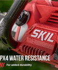 No Fuss 40v Cordless Chainsaw With Brushless Motor And Auto Lubrication Features Tool Free Adjustment with IPX4 water resistance.