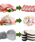 Top Tier Heavy Duty Electric Meat Band Saw Machine Tears Through Hard Bones And Frozen Meat With No Sweat Cutting Action Featuring 1800W Copper Motor Stainless Steel Body Quick Clean Design Comes With Six Backup Blades.