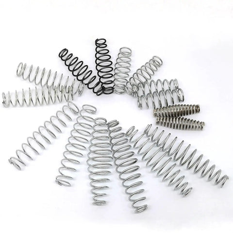 16 Piece Gardening Spring Assortment Kit For Pruners And Shears Metal Precision Replacement Coils 8 Types mixed on white background