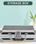 Heavy Duty Metal Briefcase Toolbox With Rugged Handle And Smart Compartments Built Solid For On The Go Handymen Fixing Cars Or Stashing Daily Gear on a table.