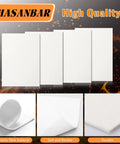 Hasanbar 4-pack white ceramic fiber gasket paper sheets, high-temp insulation, 7x10x1/8 in, front view