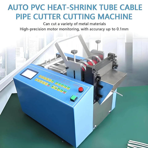 Top Tier Automatic Heat Shrink Tube Cutting Machine With 250W Electric Power, features control panel and cutting mechanism, ideal for precise cuts.