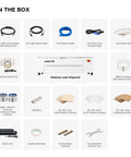 Contents of the Top Tier 50W CO2 RF Laser Engraver And Cutter For Desktop Use With Lightburn Support in the box.