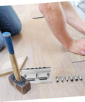Self Centering Dowel Jig For Woodworking And Furniture Making, Handy Drill Locator With Six Hardened Steel Bushings in use