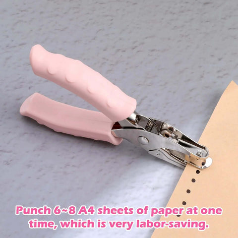 Dual Size Circle Hole Punch With One Quarter Inch And One Eighth Inch Holes For Paper Crafts, handheld puncher on paper