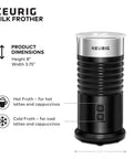 Standalone Milk Frother For Non Dairy Milk Hot And Cold Frothing 6 Oz Capacity Black Finish Great For Lattes And Cappuccinos At Home