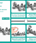 Kickass Heavy Duty Phillips Head Chicago Screws M5 X 6Mm Binding Post Fasteners Forged From Tough Carbon Steel, 30 pieces.