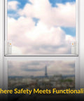 Euro White Dual Action Window Opening Control Device Pair For Single, Double Hung Or Sliding Windows WOCD Plastic Window Safety Lock
