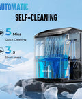 Chewable Nugget Ice Maker For Countertop Cranks Out 40 Lbs Per Day Of Soft Pellet Ice In 10 Minutes Self Cleaning Sonic Ice Machine