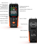 2-In-1 Pin And Pinless Pro-Grade Moisture Meter MS03 For Wood, Concrete, Drywall And More With LCD Display, Hold Function, Flashlight, Auto Power Off, And Non-Destructive Pinless Mode For Delicate Surfaces.