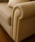 Top Shelf 200 Pack Gold Upholstery Tacks and Furniture Nails Delivering a Badass Glow for Sofas Chairs Beds and DIY Home Decor Projects in Rock Solid 7/16 Inch Dimensions That Truly Hit The Spot Today on sofa arm.
