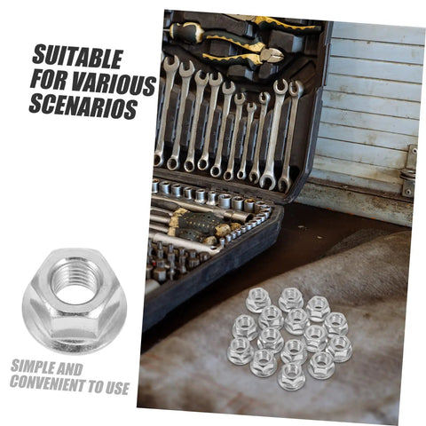 Top Notch Heavy Duty Chainsaw Bar Accessories Kit With 15 Rivnuts And Nuts For Easy Install And Smooth Running Performance, silver nuts