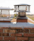 Bone Dry Chimney Crown Sealer Brushable Elastomeric Waterproof Membrane Stops Water Leaks Quick Tight As A Drum Real Deal Crack Patch For Concrete Masonry Roofs Half Gallon on a brick chimney with metal caps.