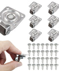 8 Pack Tiny Swivel Caster Wheels 1/2 Inch Diameter Low Profile Self Adhesive Steel Top Plate For Small Appliances Quiet Rollers