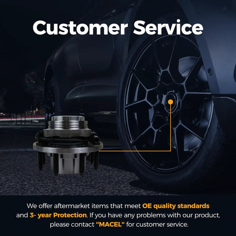 Front 4WD Wheel Bearing and Hub Assembly for 2000-2002 Ford Excursion and 1999-2004 Ford F-250 Super Duty and F-350 with ABS shown in focus