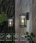 Outdoor Wall Lantern Exterior Wall Sconce Light Matte Black Porch Lighting For Doorway Pack Of Two Built To Last Rustproof