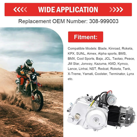 Beefed Up 110cc 4 Stroke CVT ATV Engine With Electric Start And Auto Transmission Single Cylinder Chain Driven