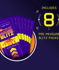 Fire Ant Mound Blitz Fire Ant Killer For Lawns Gardens And Ornamental Plants, 8 pre-measured packs shown with bold graphics